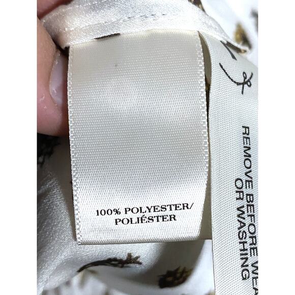 Ann Taylor Pineapple Shirt Polyester Top Blouse Womens Small Petite SP NWT - Picture 7 of 8